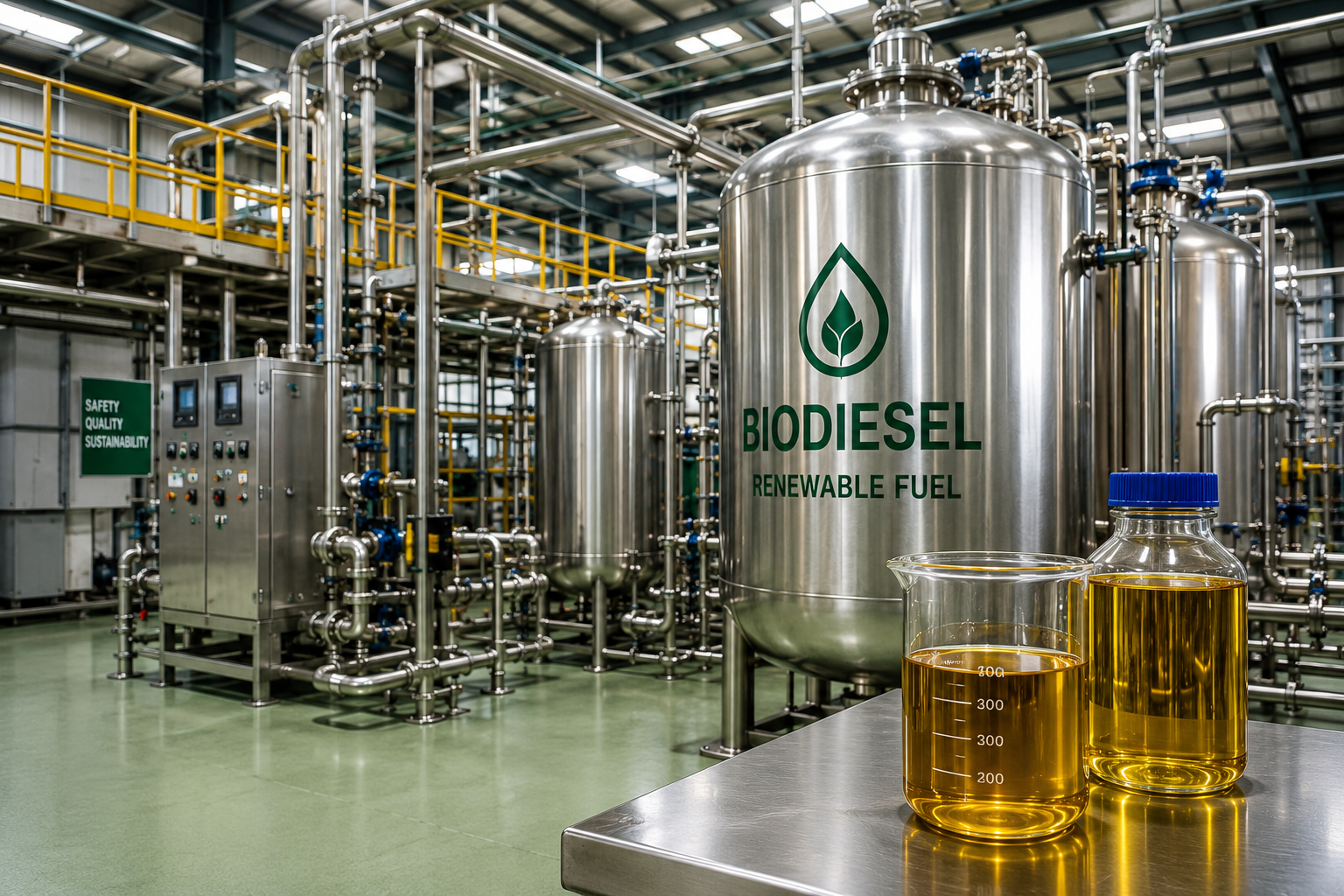 Used cooking oil processing and resource conversion facility