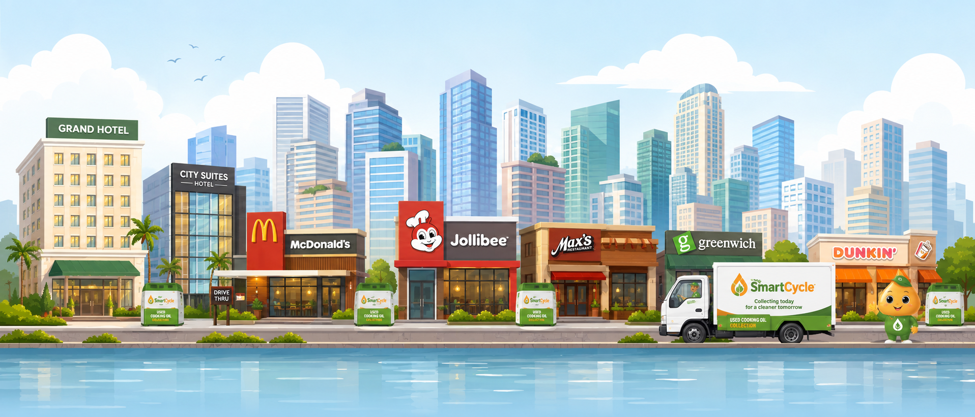 SmartCycle used cooking oil collection serving Philippine hotels and restaurants
